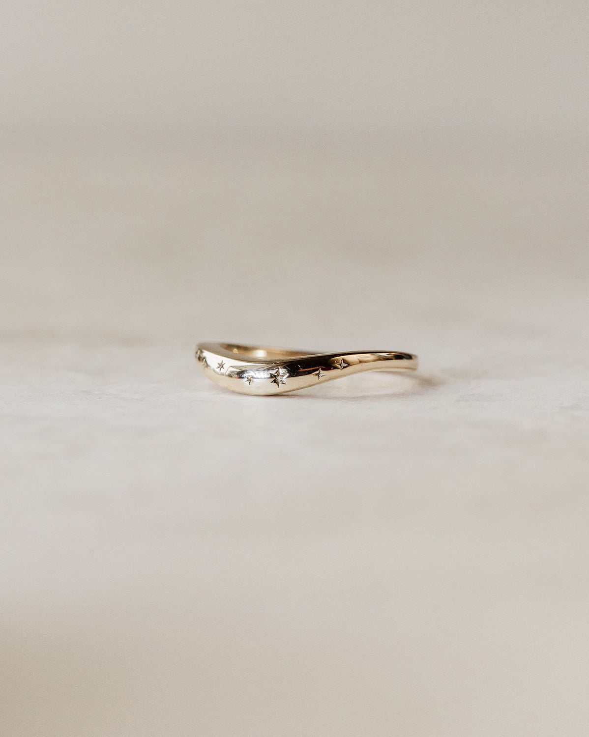 White Gold Evangeline Curved Ring