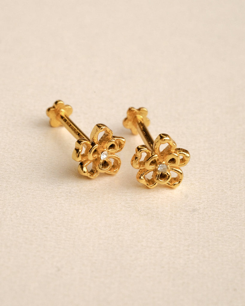 Tiny Heart CZ Stud Earrings – Sami Jewels