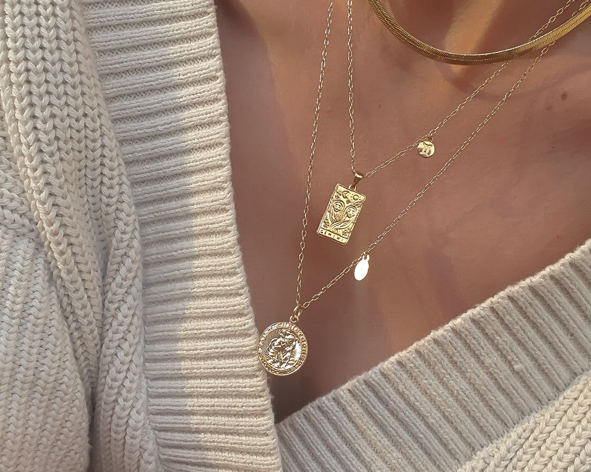 Gemini Zodiac Necklace - S-kin Studio Jewelry | Minimal Jewellery That Lasts.