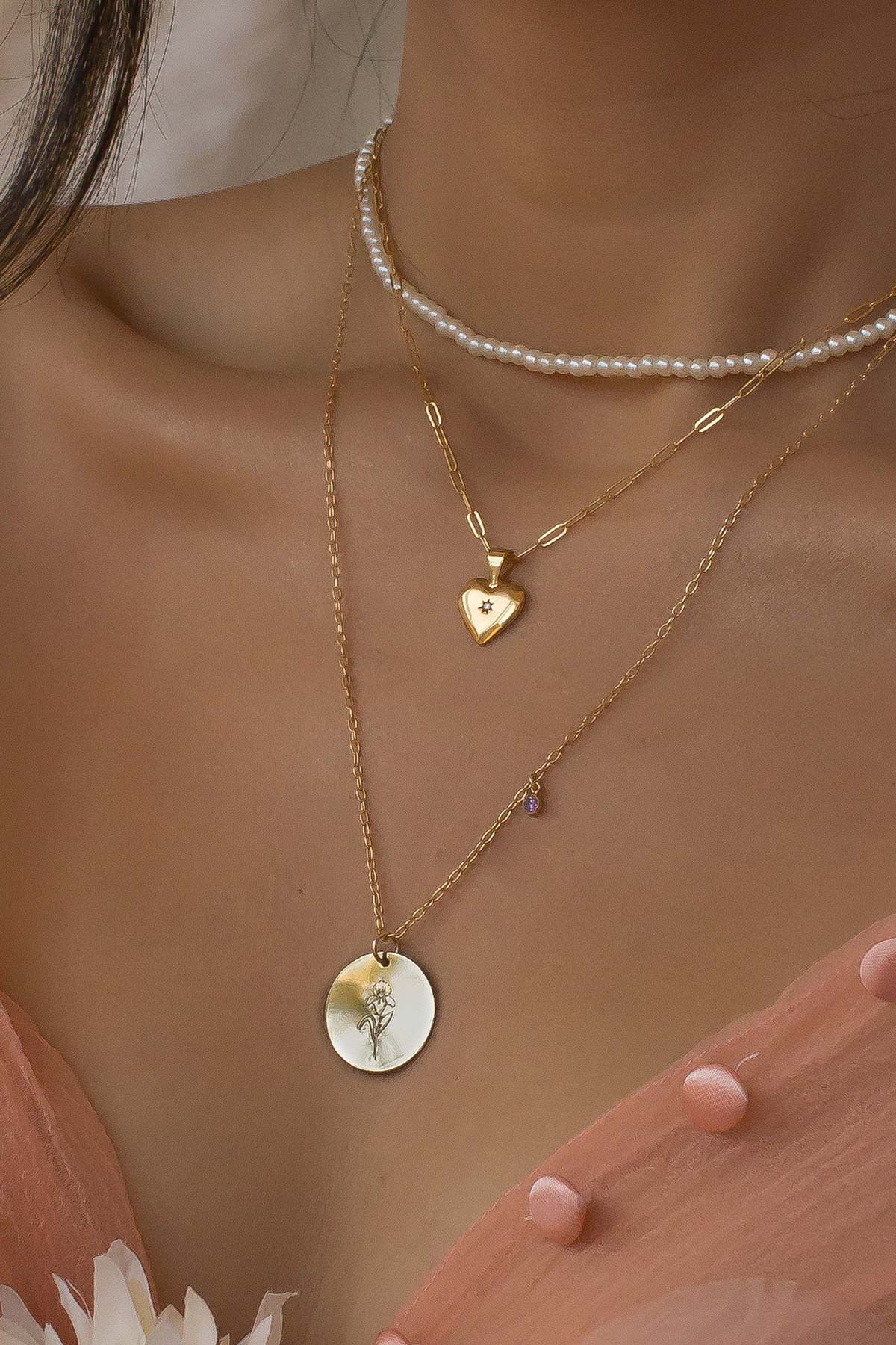 Gilded Heart Pendant Necklace