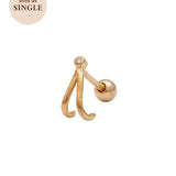 18K Gold Fill Faye Wishbone Single Stud | S-kin Studio Jewelry | Ethical Piercing Earrings