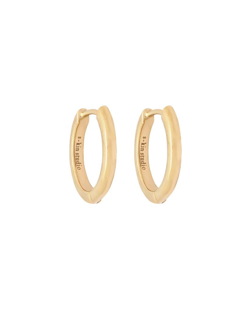 Grace Medium Solid Gold Hoops | 9K Solid Gold Earrings | S-kin Studio Jewelry | Ethical Jewelry That Lasts