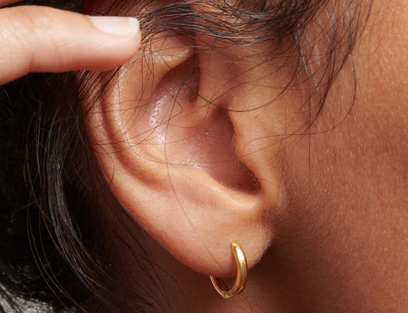 Grace Small Solid Gold Hoops | 9K Solid Gold Earrings | S-kin Studio Jewelry | Ethical Jewelry Made To Last