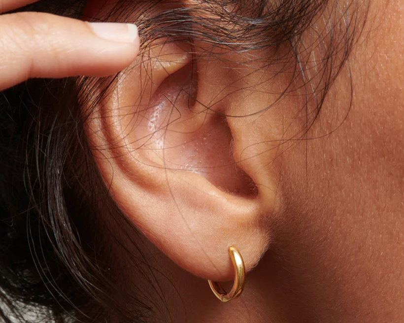 Grace Small Solid Gold Hoops | 9K Solid Gold Earrings | S-kin Studio Jewelry | Ethical Jewelry Made To Last