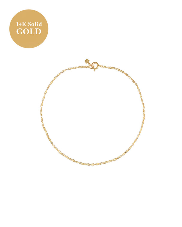 14K Solid Gold Hong Rope Bracelet | S-kin Studio Jewelry | Ethical Permanent Jewelry