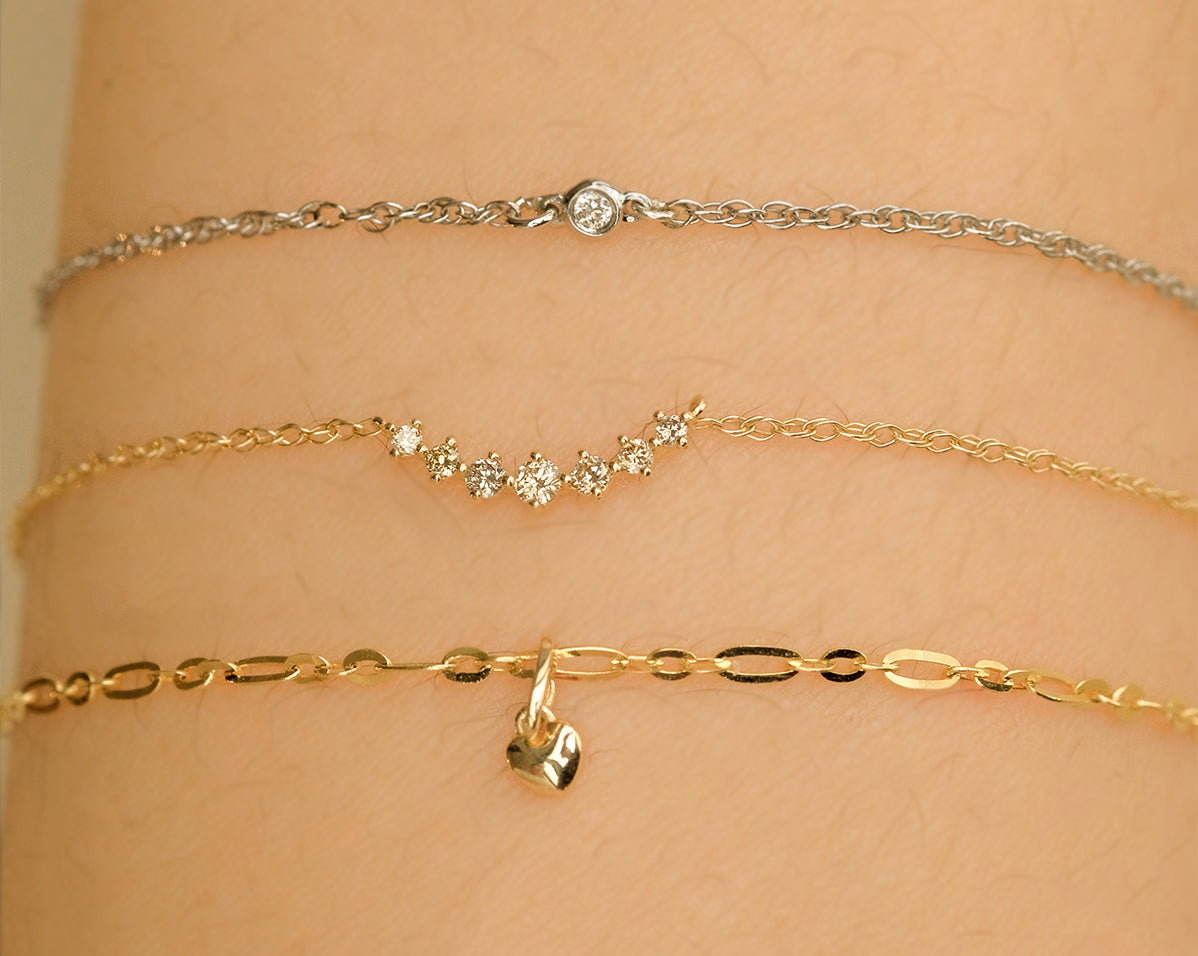 14K Solid Gold Rosalita Bracelet | S-kin Studio Jewelry | Ethical Permanent Bracelets