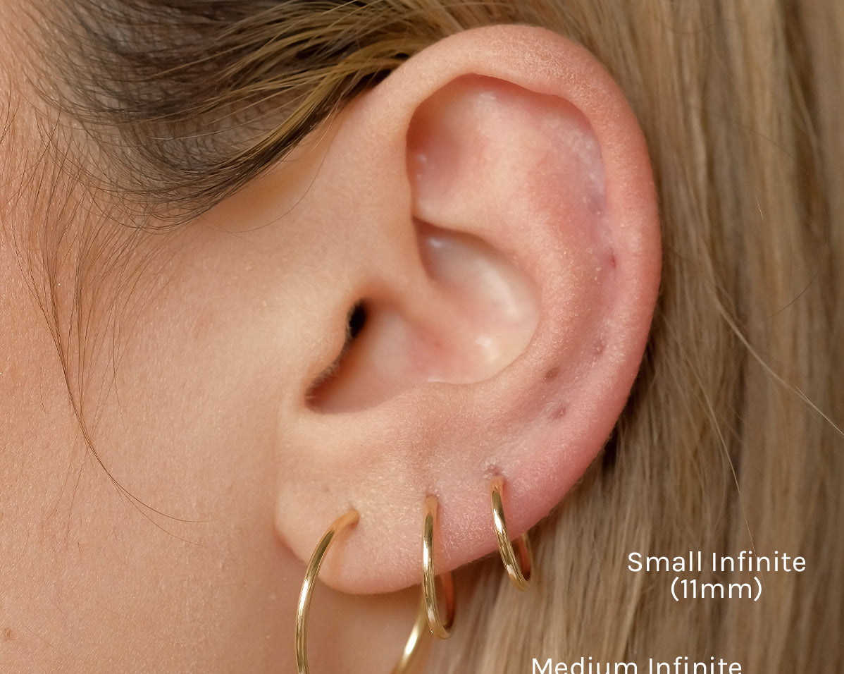 Mix & Match Medium Infinite Hoops (14mm) - S-kin Studio Jewelry | Minimal Jewellery That Lasts.