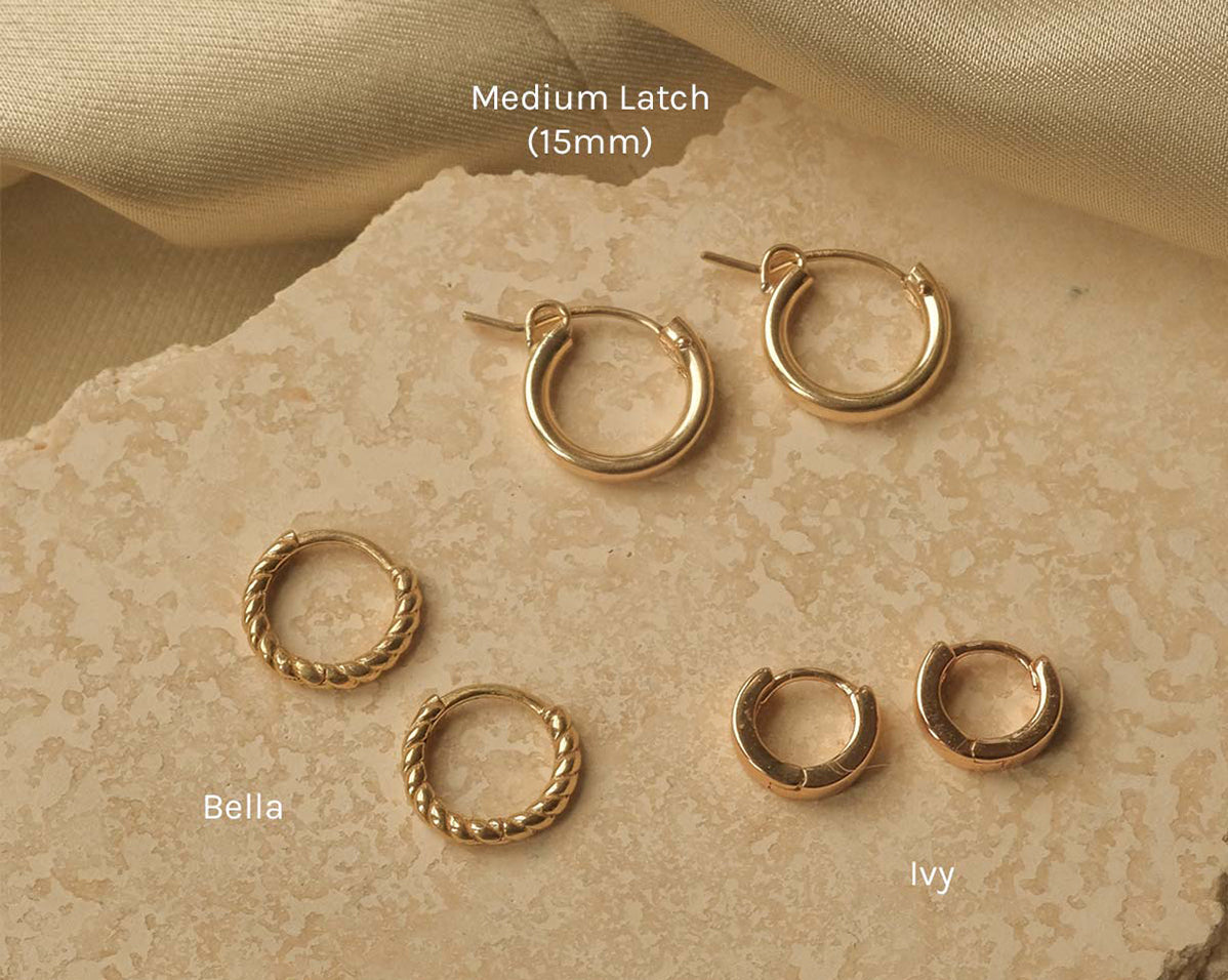 Gold Ivy Huggie Hoops - S-kin Studio Jewelry | Minimal Jewellery That Lasts.