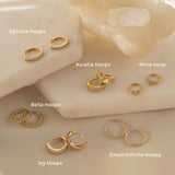 Gold Ivy Huggie Hoops - S-kin Studio Jewelry | Minimal Jewellery That Lasts.