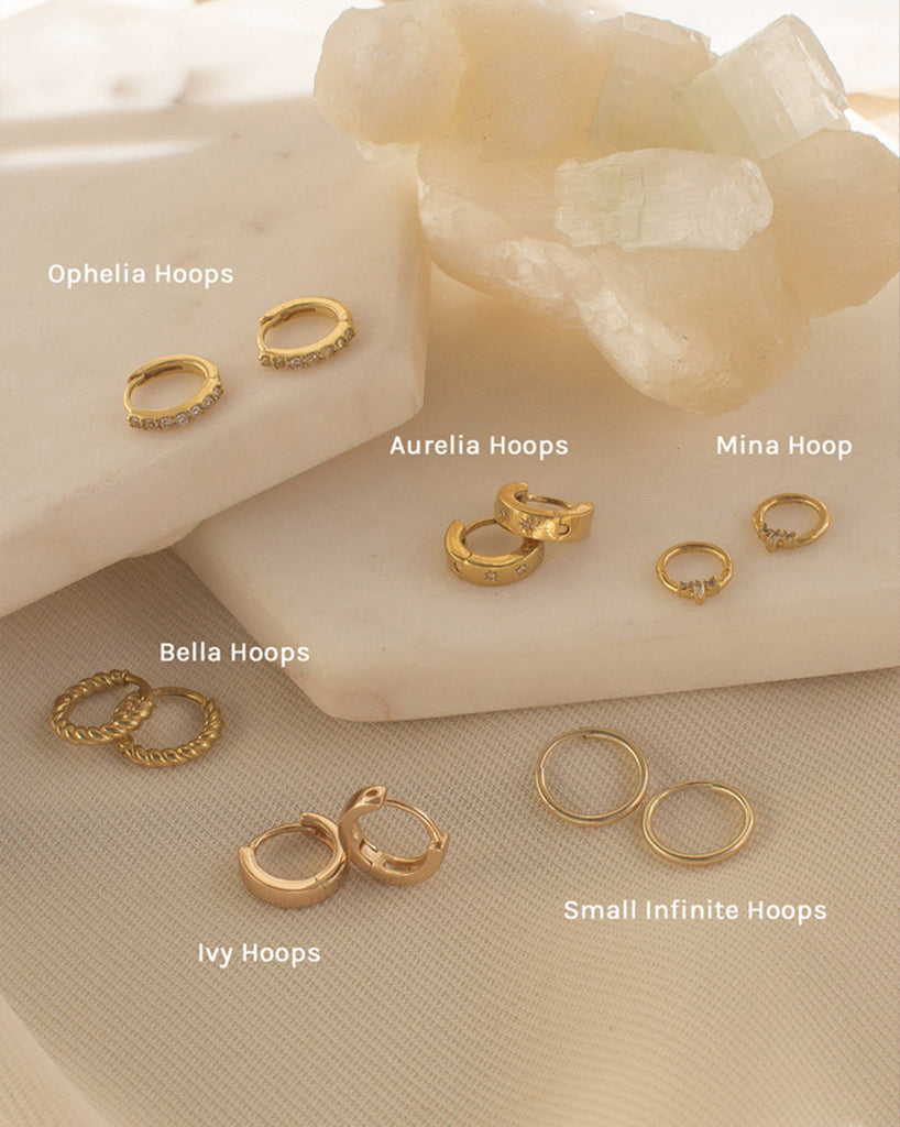 Dainty Eclectic Gold Hoop Earrings