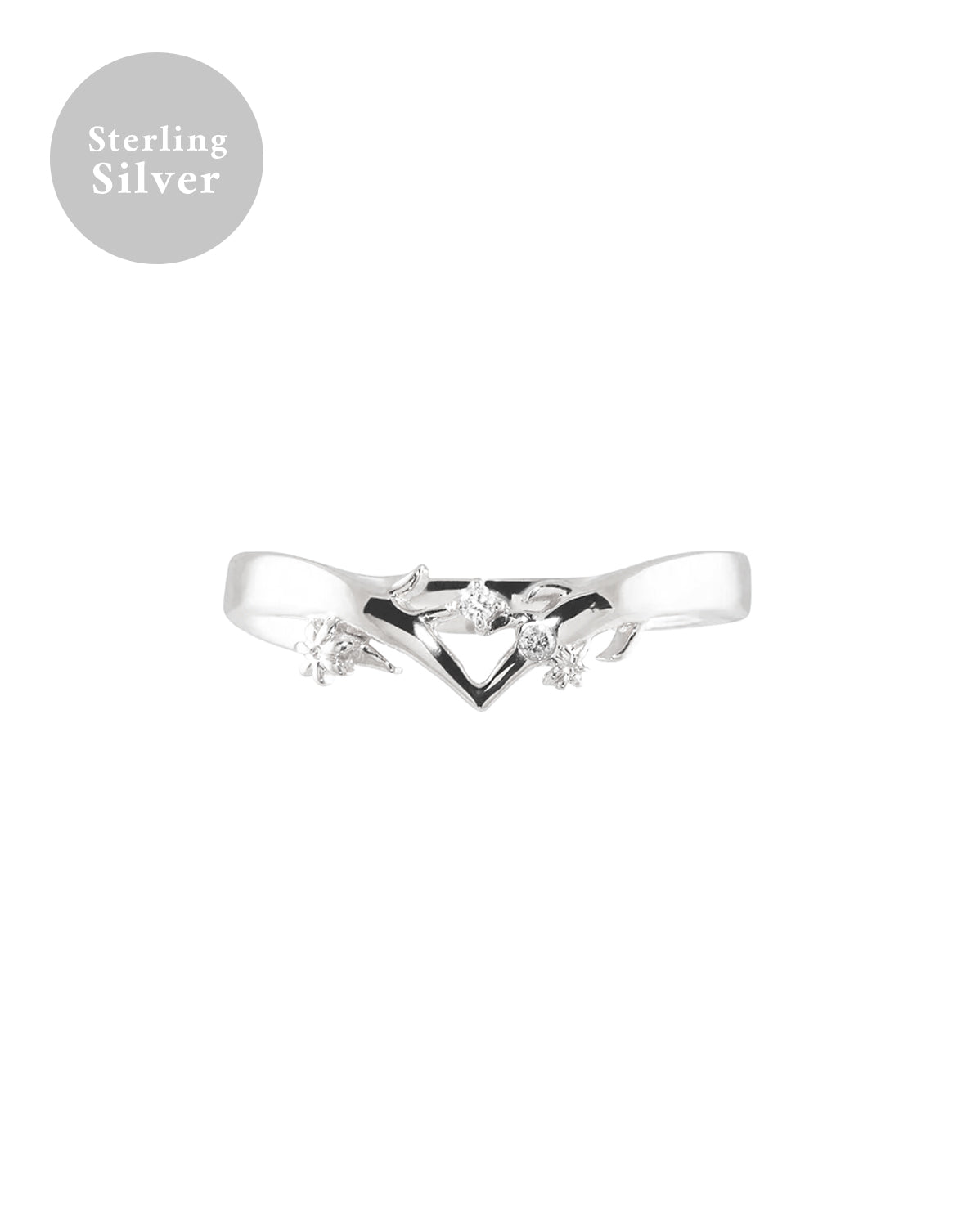 Lovelace Wishbone Ring - Sterling Silver