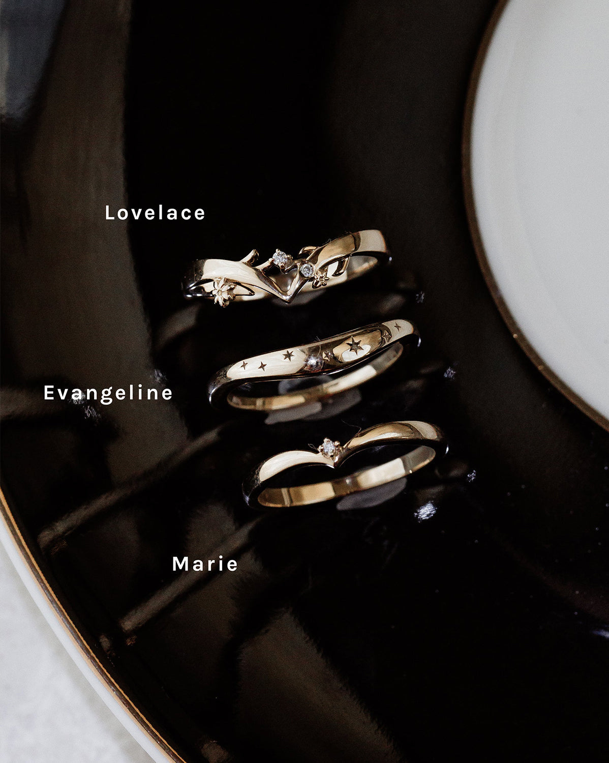 Solid Gold Lovelace Wishbone Ring