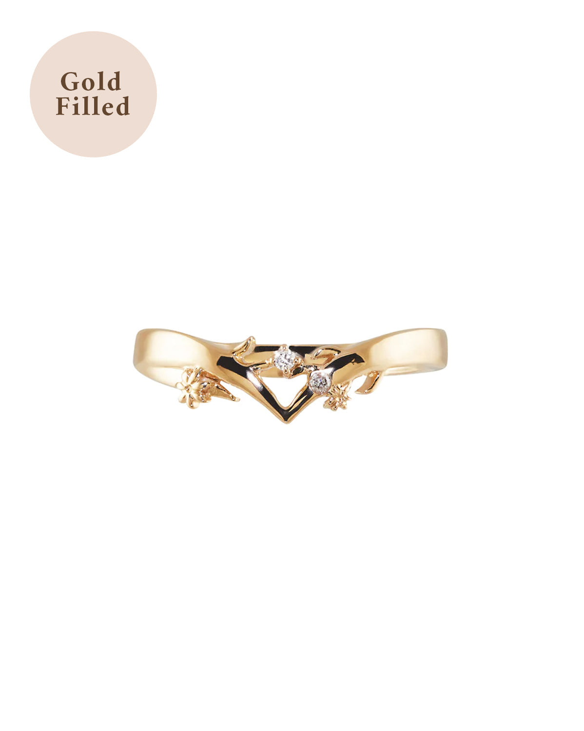 Wishbone ring deals on finger