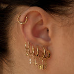 Aurora Bold Gemstone Hoops - S-kin Studio Jewelry | Minimal Jewellery That Lasts.