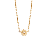 Marguerite Solid Gold Flower Diamond Necklace | 9K Solid Gold Necklaces | S-kin Studio Jewelry | Ethical Jewelry That Lasts