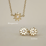 Marguerite Solid Gold Flower Diamond Necklace | 9K Solid Gold Necklaces | S-kin Studio Jewelry | Ethical Jewelry That Lasts