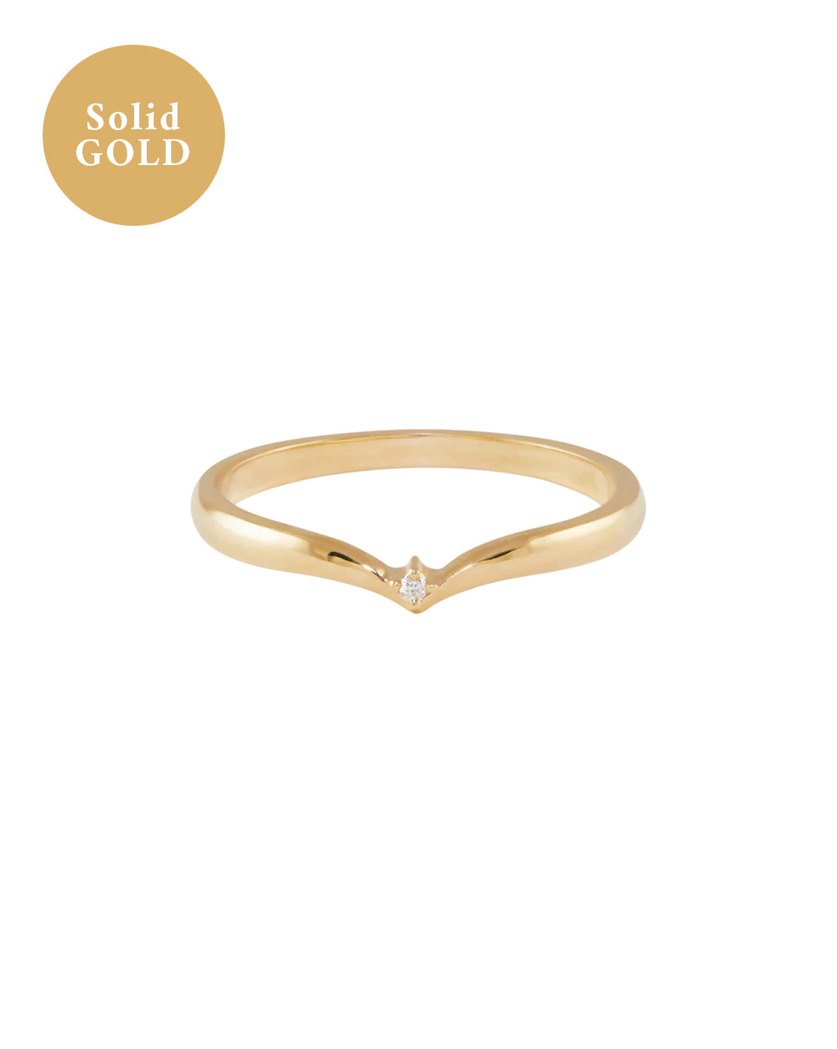 Solid Gold Marie Wishbone Ring
