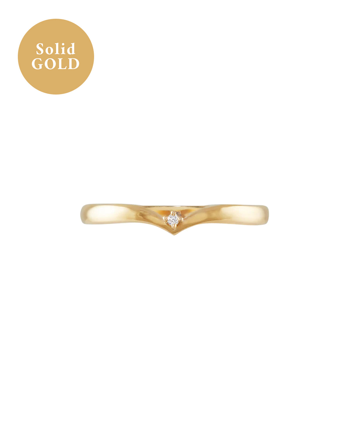 Solid Gold Marie Wishbone Ring