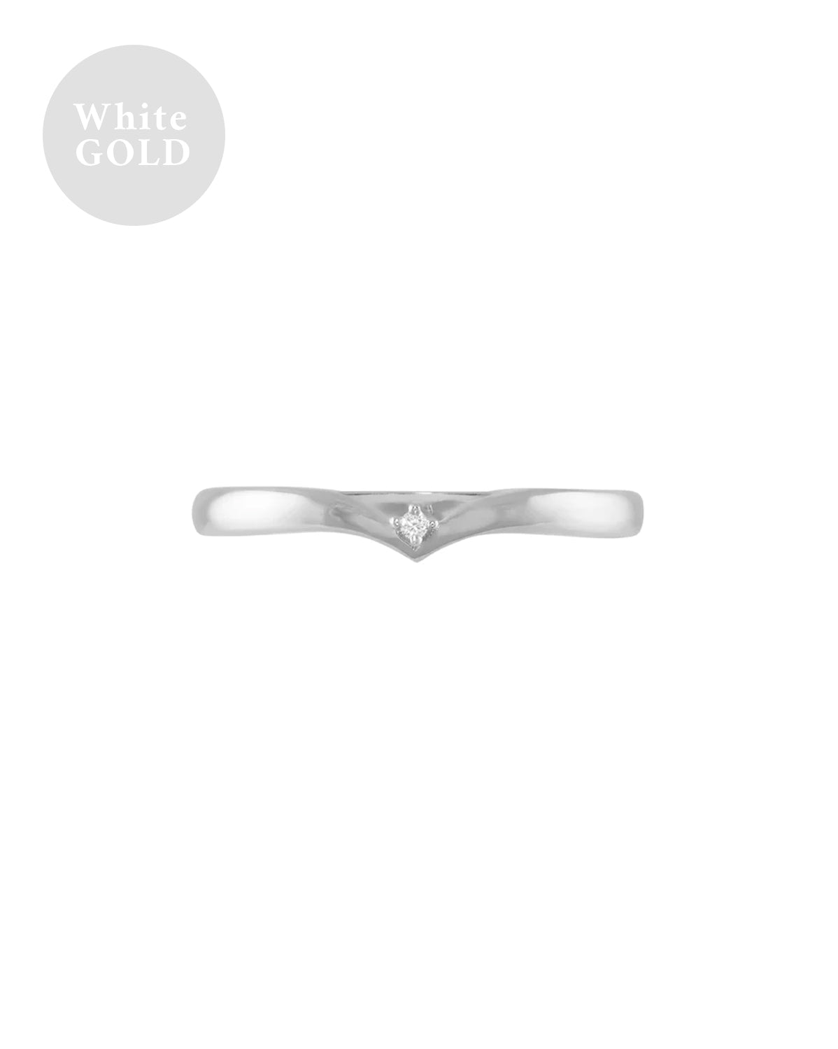 White Gold Marie Wishbone Ring