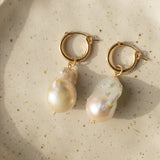 Aphrodite Baroque Pearl Earrings (Single Pearl) - S-kin Studio Jewelry | Minimal Jewellery That Lasts.