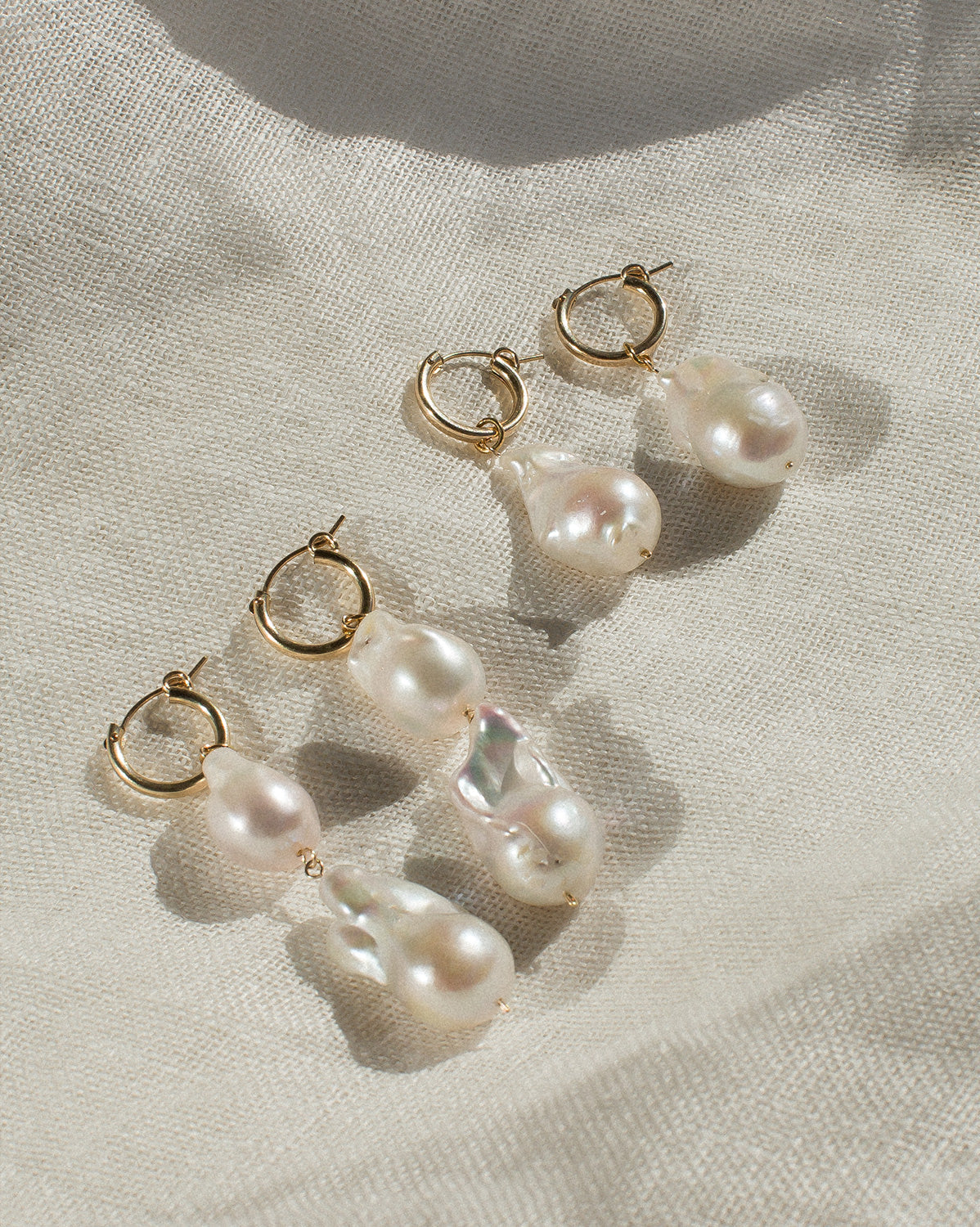 Aphrodite Baroque Pearl Earrings (Single Pearl) - S-kin Studio Jewelry | Minimal Jewellery That Lasts.