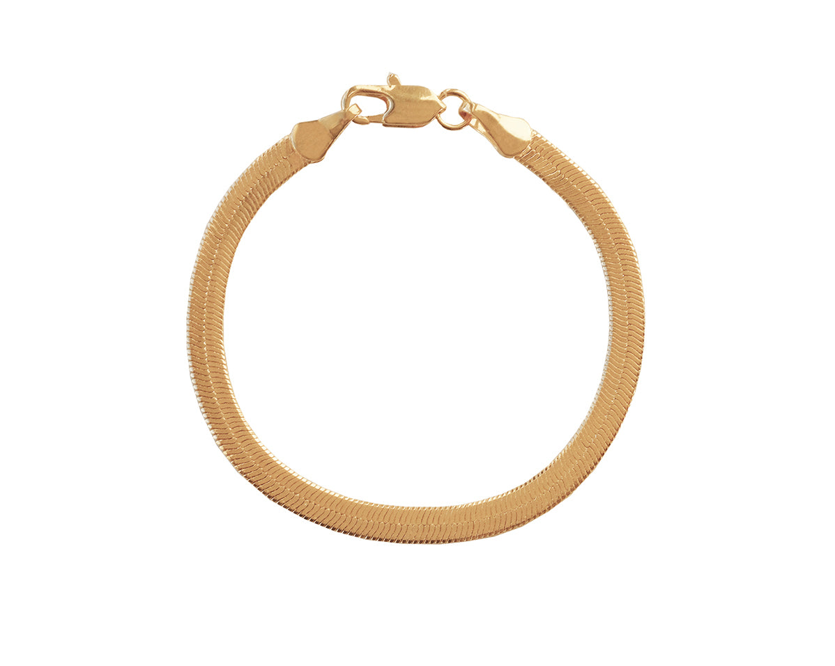 Paris Flat Chain Bracelet- Sterling Silver | S-kin Studio Jewelry | Ethical Gold Bracelets
