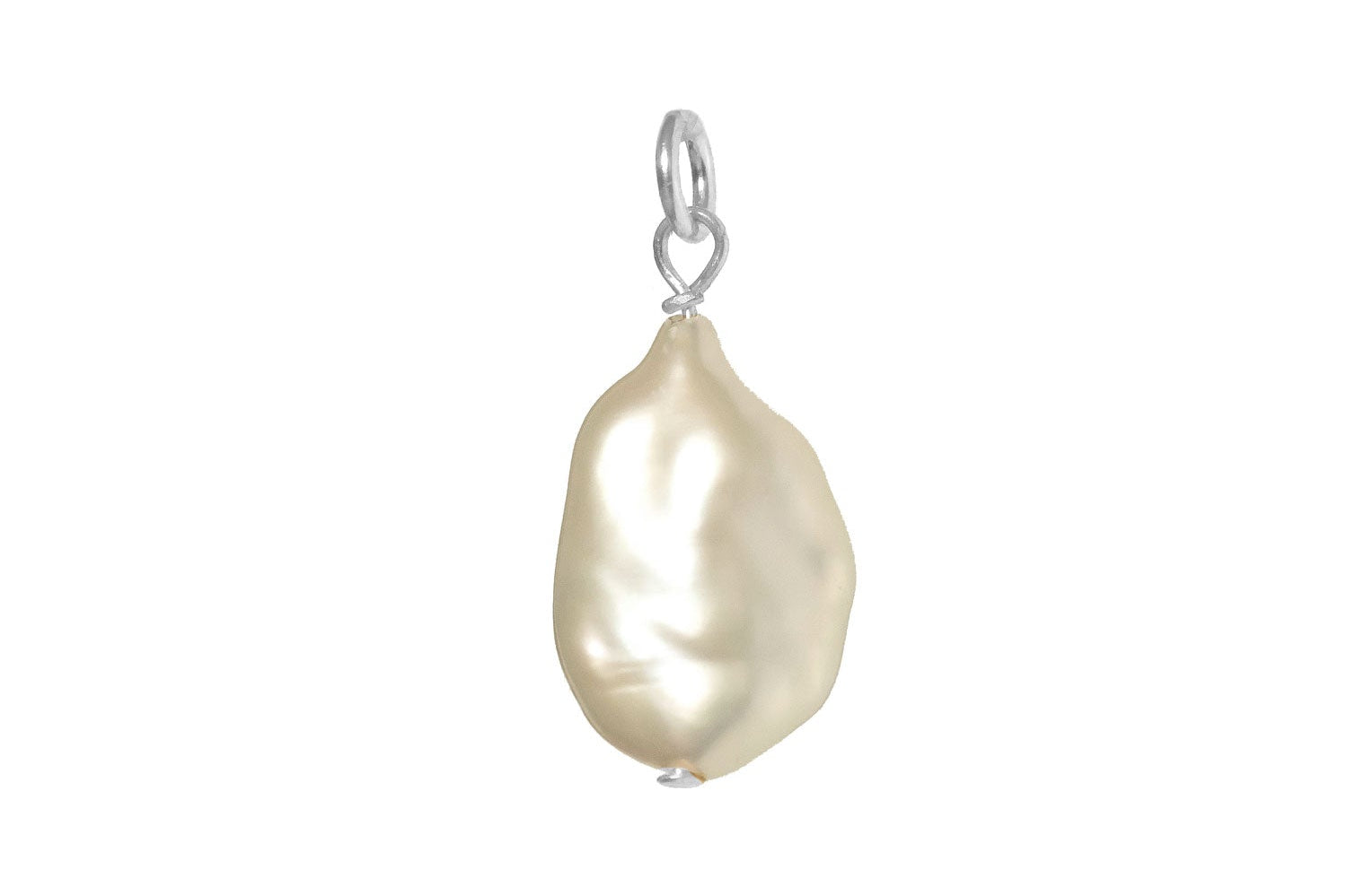 Mix & Match Flat Teardrop Pearl Charm - S-kin Studio Jewelry | Minimal Jewellery That Lasts.