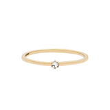 Primrose Solid Gold Petite Diamond Ring | 9K Solid Gold Rings | S-kin Studio Jewelry | Ethical Jewelry That Lasts
