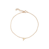 Custom Single Initial Bracelet | S-kin Studio Jewelry | Ethical Hand Made Gold Fill Jewelry