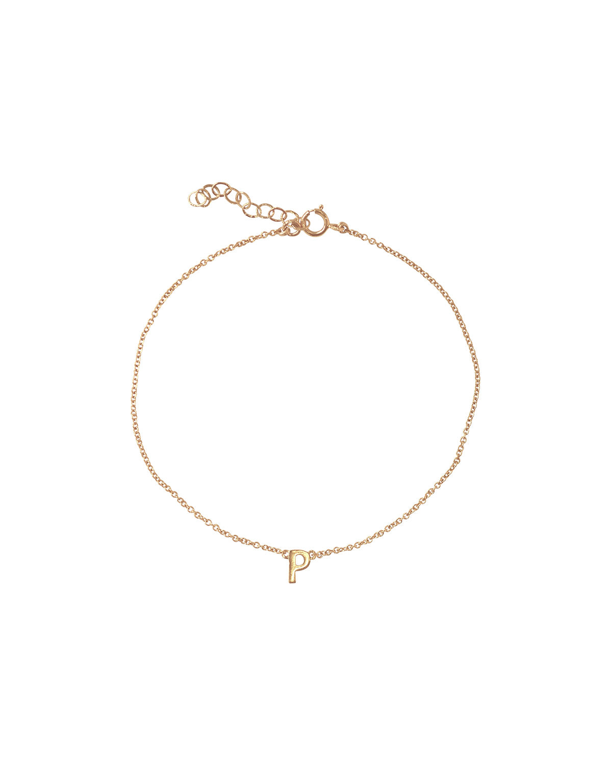 Custom Single Initial Bracelet | S-kin Studio Jewelry | Ethical Hand Made Gold Fill Jewelry