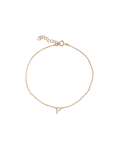 Custom Single Initial Bracelet | S-kin Studio Jewelry | Ethical Hand Made Gold Fill Jewelry