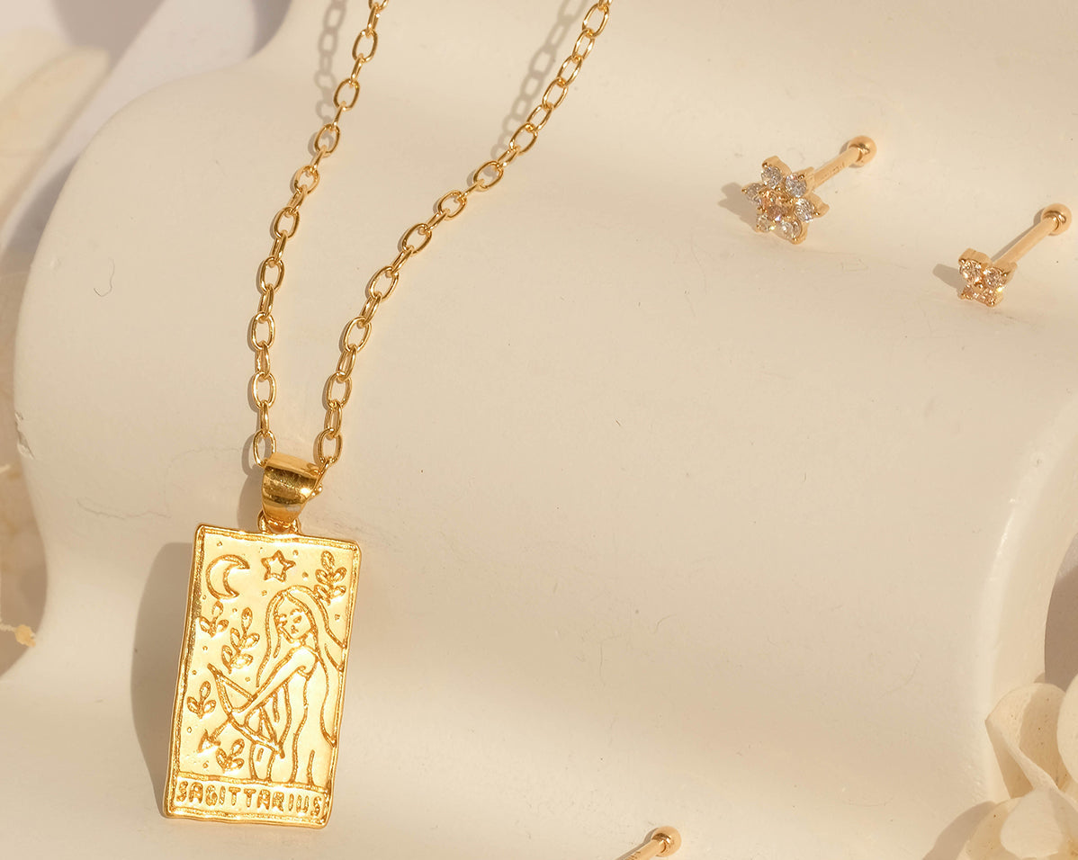 Sagittarius Zodiac Necklace - S-kin Studio Jewelry | Minimal Jewellery That Lasts.