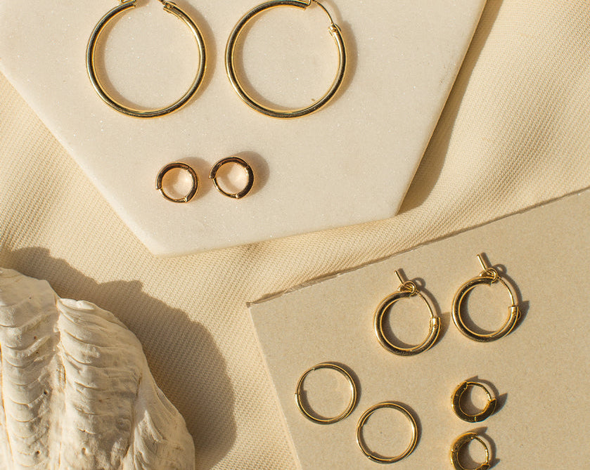 Sandra Basic Hoops - S-kin Studio Jewelry | Minimal Jewellery That Lasts.