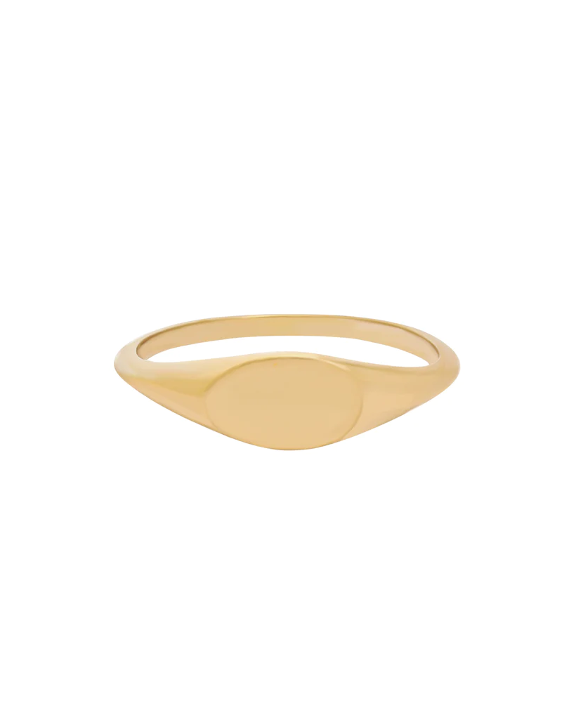 Sora Solid Gold Signet Ring | 9K Solid Gold Rings | S-kin Studio Jewelry | Ethical Jewelry That Lasts