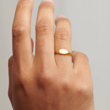 Sora Solid Gold Signet Ring | 9K Solid Gold Rings | S-kin Studio Jewelry | Ethical Jewelry That Lasts