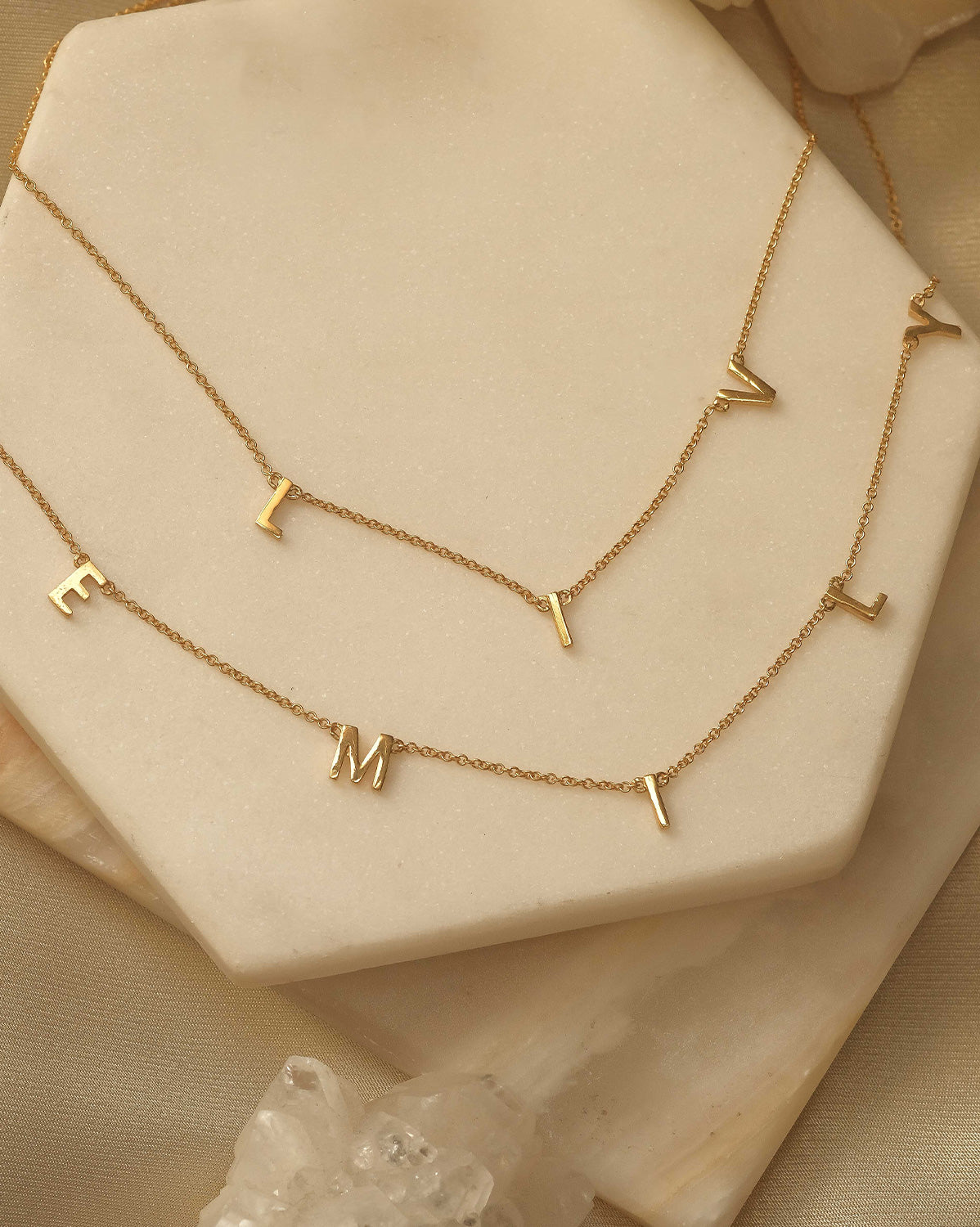 Name initial on sale necklace gold