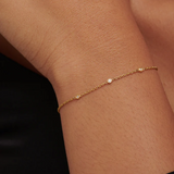 Yuri Solid Gold Trio Diamond Bracelet | 9K Solid Gold Bracelets | S-kin Studio Jewelry | Ethical Jewelry That Lasts