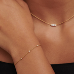 Yuri Solid Gold Trio Diamond Bracelet | 9K Solid Gold Bracelets | S-kin Studio Jewelry | Ethical Jewelry That Lasts